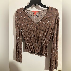 Chelsea and Violet flower print button up shirt